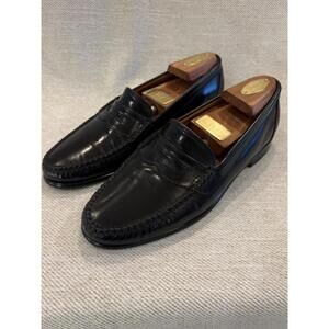 Vintage G.H. Bass Weejuns Made in USA Black Leather Penny Loafers Men’s 8 D